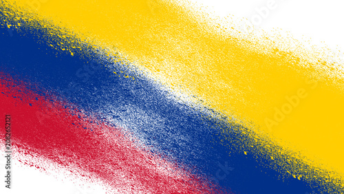 Colombia Flag Dynamic Wave Spray Paint Texture PNG, Yellow Blue Red Airbrush Overlay, Transparent Background for Football Fans, Travel Promotion and National Events
