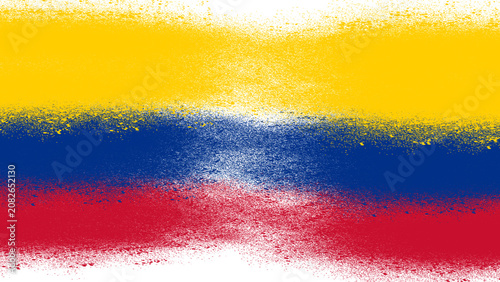 Konstfotografi Colombia Flag Soft Blend Spray Paint Overlay PNG, Yellow Blue Red Grunge Airbrus