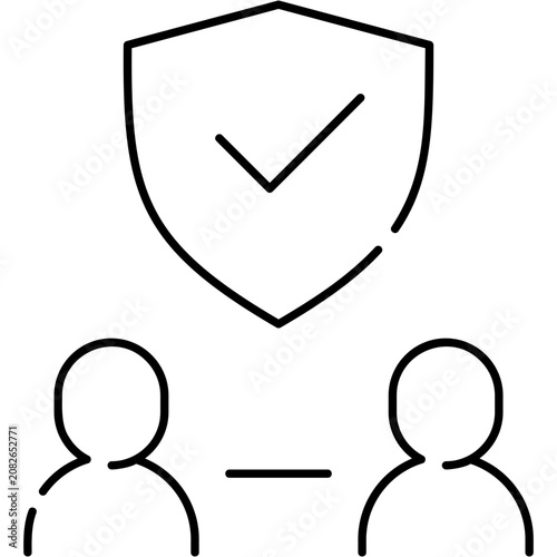 Canvas Print Line Art Dependability Icon