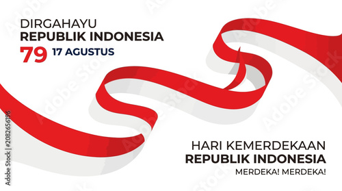 Indonesian Independence Day celebration with flags and people