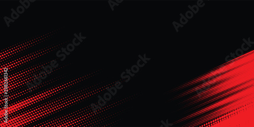 Halftone red and blue dots gradient pattern grunge texture background. modern
