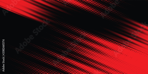 Halftone red and blue dots gradient pattern grunge texture background. modern