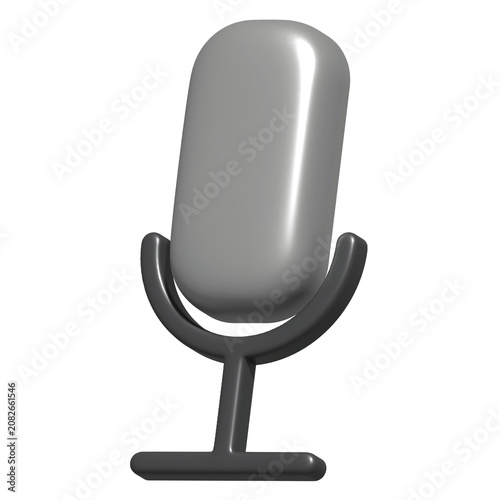 3d retro microphone