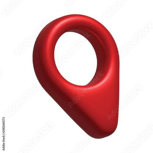 3d red pin map