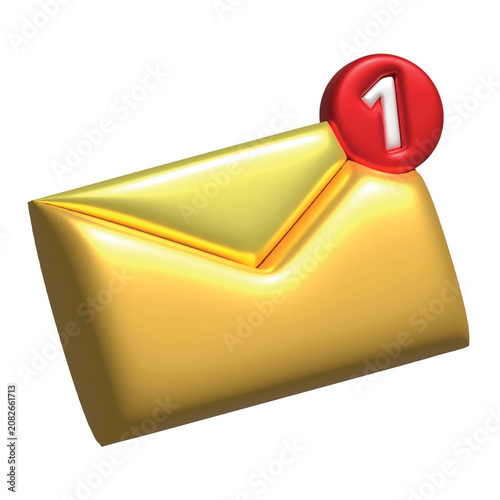 3d golden letter email