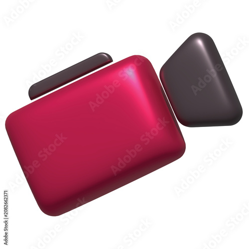 3d video camera icon