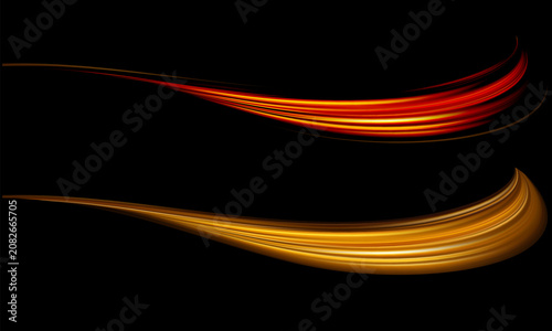 Glowing energy lines