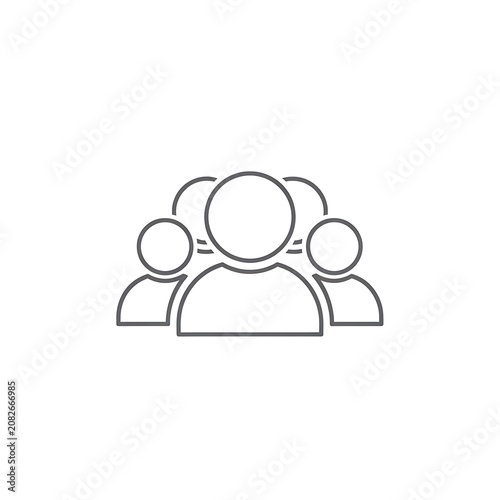 Simple line drawing of a family of three.