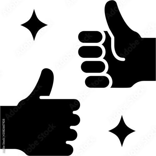 Fotografie Glyph Solid Encouragement Icon