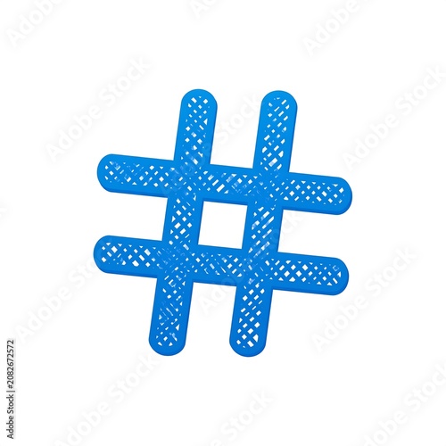 Hashtag symbol digital representation social media icon