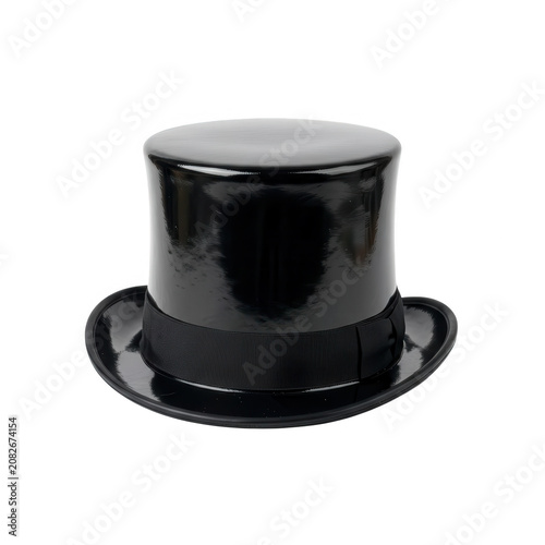 Black Top Hat Isolated Transparent Background