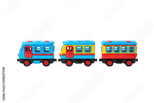 Colorful Toy Train Cars Transparent Background