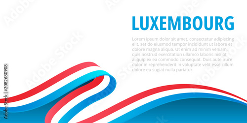 Luxembourg Flag Template. Luxembourgish National Symbol Background. 