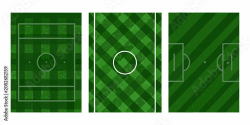soccer field with geometric patterns minimalist style football pitch green color sport design patterned texture athletic playground layout sports template vector