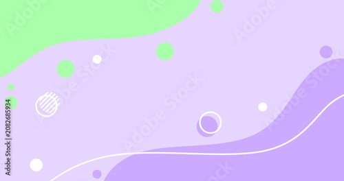 UI background with circles in Green Purple pastel Flat colors