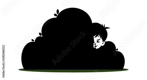 Foto Whimsical vector silhouette of a magical fairy and forest elements isolated on a plain background for graphic design, storytelling, and imaginative artistic projects