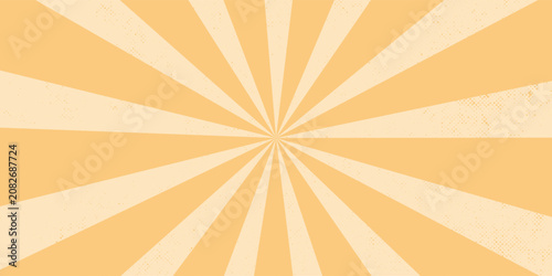 Retro red background with vintage circus sunburst. Psychedelic colorful swirl poster, abstract pattern in 70s carnival style. Hypnotic sunburst vector illustration.