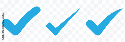 Double check icon tick symbol confirmation, approval, success icons. Check mark icon. Single and double ticks. Confirmation and read message status symbol. Used in chat, tasks, and notifications sign.