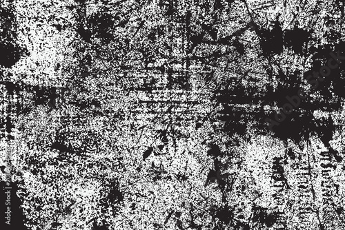 Abstract black and white grunge background . Monochrome vector texture