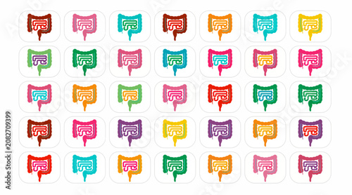 Colorful Colon Icons