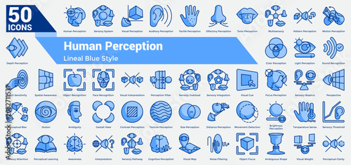 Tableau sur toile Blue Human Perception Bundle H50