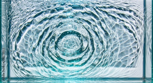 Abstract Ripples of Water in a Rectangular Container.