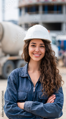 Woman Construction Worker a...