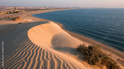 Coastal Dunes at Sunset: Ex...