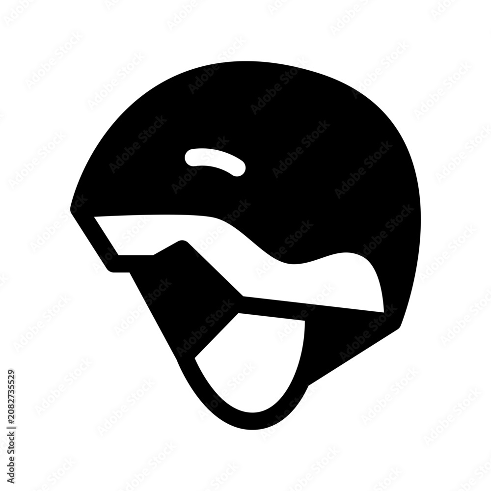 Obraz premium Biker wearing protective helmet for safe bike riding
