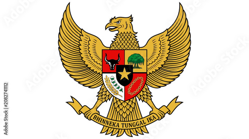 Vintage Heraldic Double-Headed Eagle Coat of Arms Vector Illustration with Crown Shield Gold Wings Military Emblem Tattoo Design and Grunge Insignia Symbol