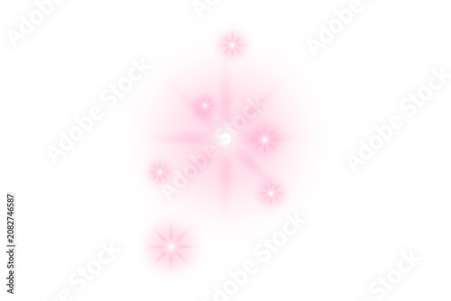 Pink Glowing light star