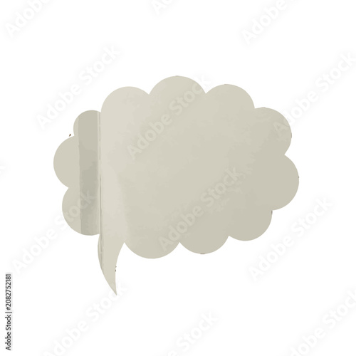 speech bubble with a cloudy shape and a pointy tail