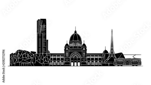 Canvastavla Melbourne Laneway Architecture Illustration Australia