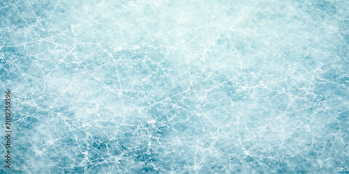 Fotografie A close-up abstract view of fractured ice surface with delicate crystalline patterns and subtle blue tones, evoking a sense of coldness and natural beauty