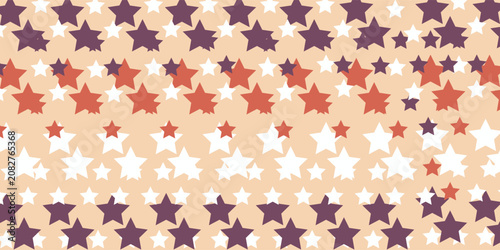 Festive Stars Wallpaper. Starry night sky. Stars in different shapes and forms. Starry Sky Colorful Background. Design for fabric, wrapping paper, background, wallpaper. Seamless.eps,10