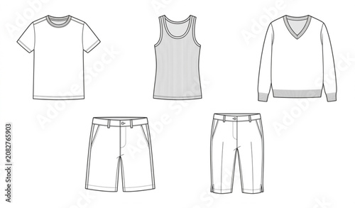 Photos Summer casual wardrobe t-shirt shorts tank top jumper and breeches technical fla