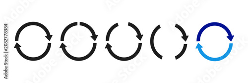 Tableau sur toile Circular Arrows Set