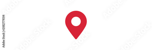 Bild auf Leinwand Red Map Location Pin Icon on a White Background marker pointer