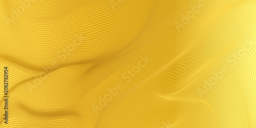 Cuadro en lienzo Abstract luxury background with gold wavy curve lines pattern (guilloche curves) in premium colors