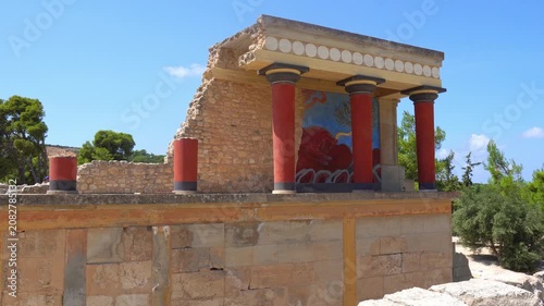 Ancient Minoan palace of Knossos in Crete, Greece