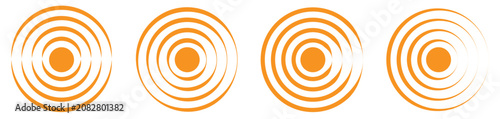 Foto Set of polar grids concentric circles