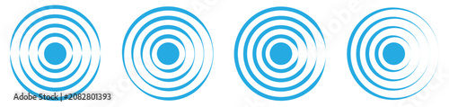 Foto Set of polar grids concentric circles