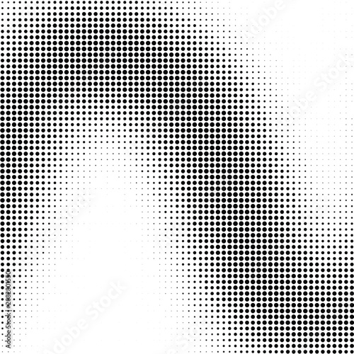 Wavy gradient halftone dots pattern texture background
