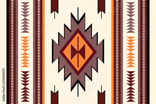 Tableau sur toile Native American southwest style seamless vector pattern