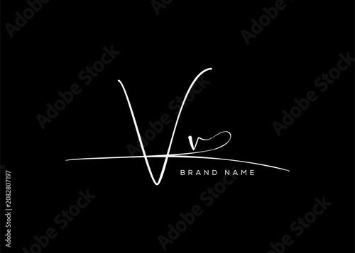 VV letter beauty cursive handwriting logo. vector logo| abstract logo| minimalist logo| brand identity| calligraphy design.
