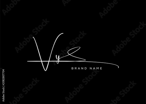 VY letter beauty cursive handwriting logo. vector logo| abstract logo| minimalist logo| brand identity| calligraphy design.