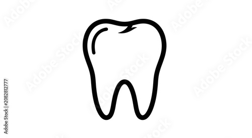 Quadro em tela Human molar tooth icon for dental health.