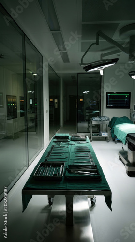 Modern Surgical Suite Prepared For Procedures And Medical Innovation
