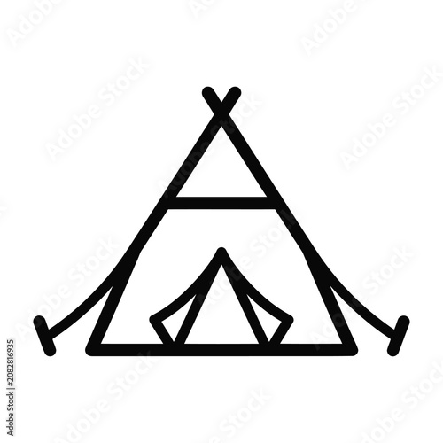 Tents camping outdoors symbol sign icon