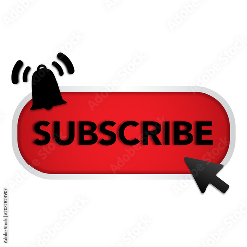 Red Subscribe Button Icon